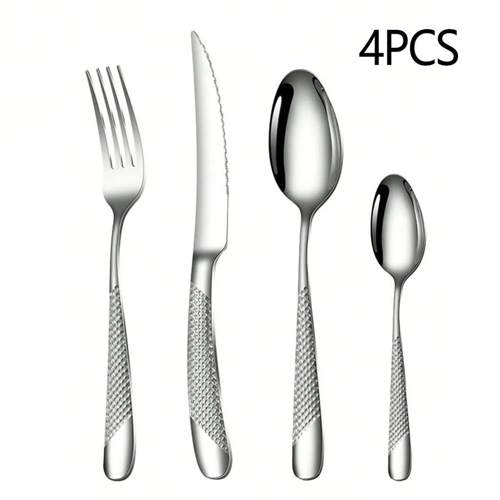 Star Diamond 24-Piece Stainless Steel Flatware Set – Serves 6 Flatware Set Oasis Select 4pcs