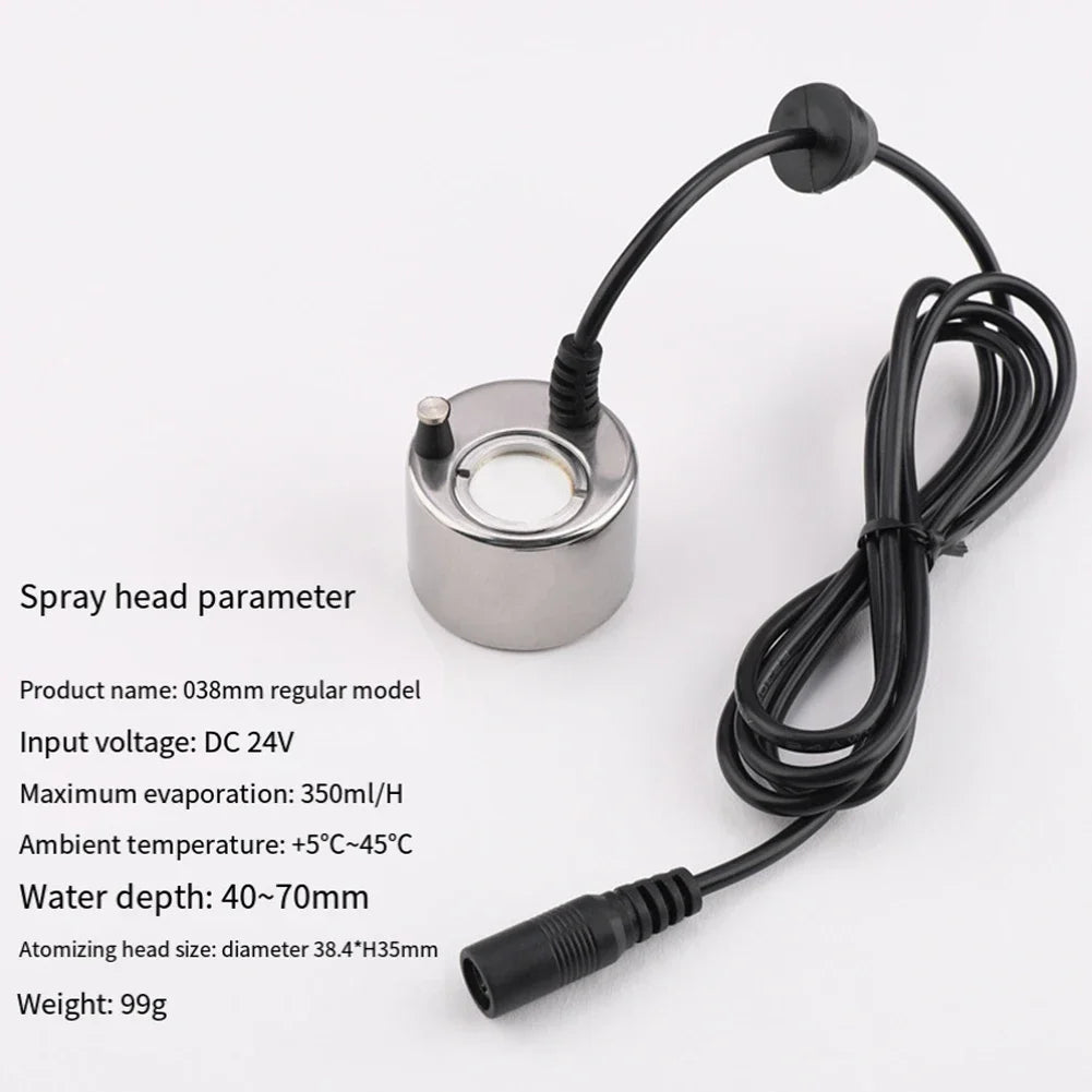 Garden Fog Maker 38mm Fog Maker Stainless Steel 5m Clamp Belt Good Quality Maximum Evaporation 350ml h Balcony Garden Oasis Select