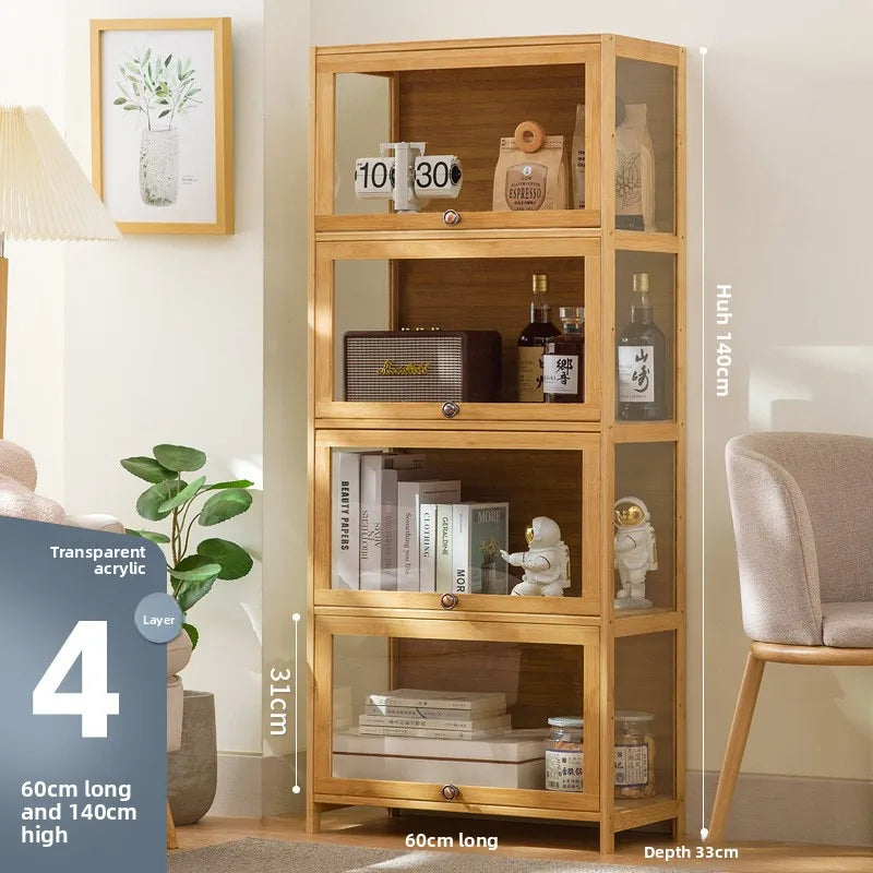 Storage Cabinet Locker Household Baby Wardrobe Children's Toys Snacks Simple Locker Multi-function Household Floor Cabinet Oasis Select Four doors 60 long