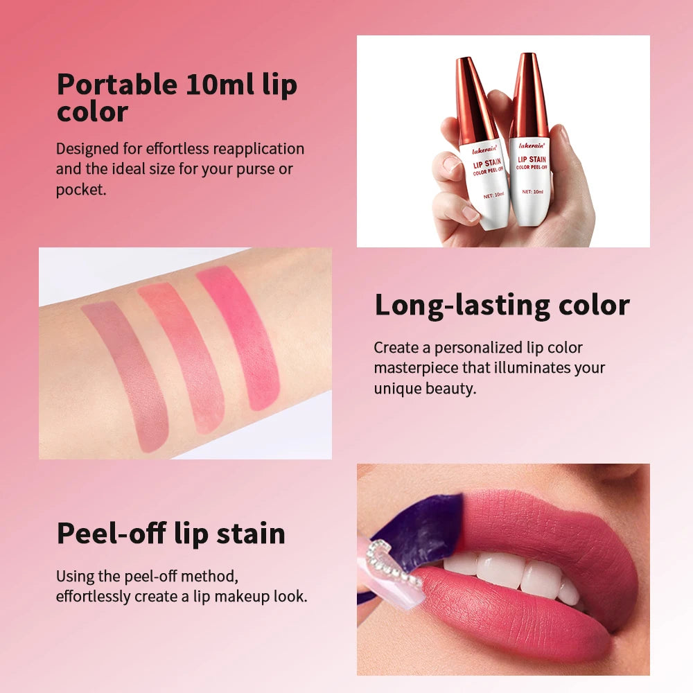 Peel-Off Lip Stain Gloss – Waterproof, Long-Lasting & Glossy