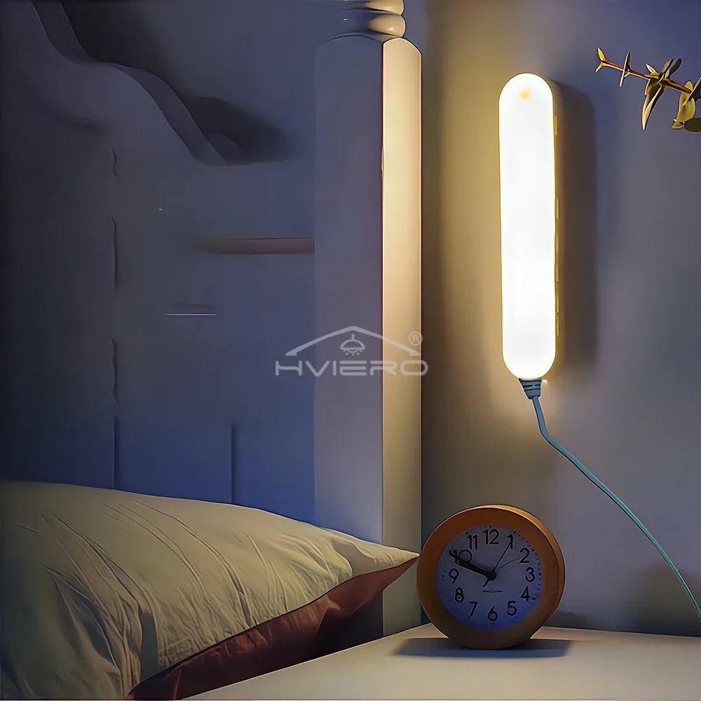 USB Rechargeable LED Night Light – Motion & Touch Sensor Lamp
