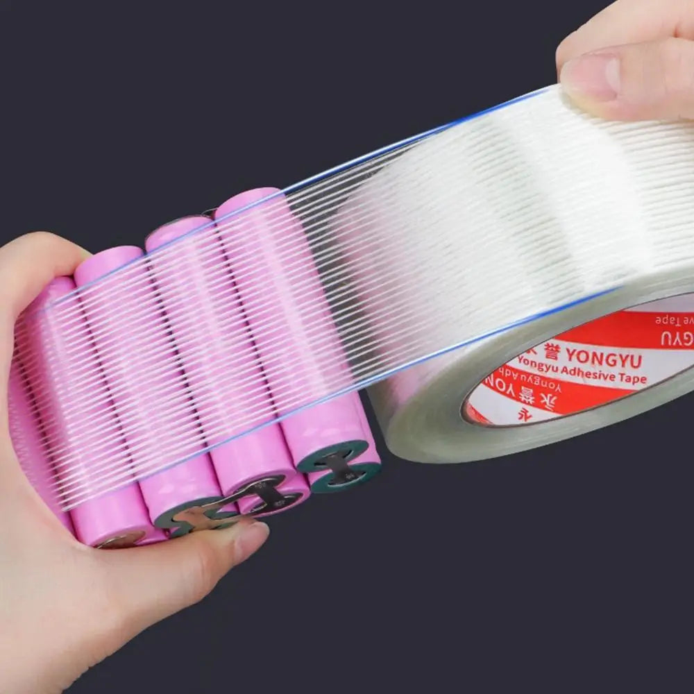 New Strong Stripes Fiberglass Tape Single-sided High Temperature Resistance Strapping Tape 25M Fixed Seal Oasis Select