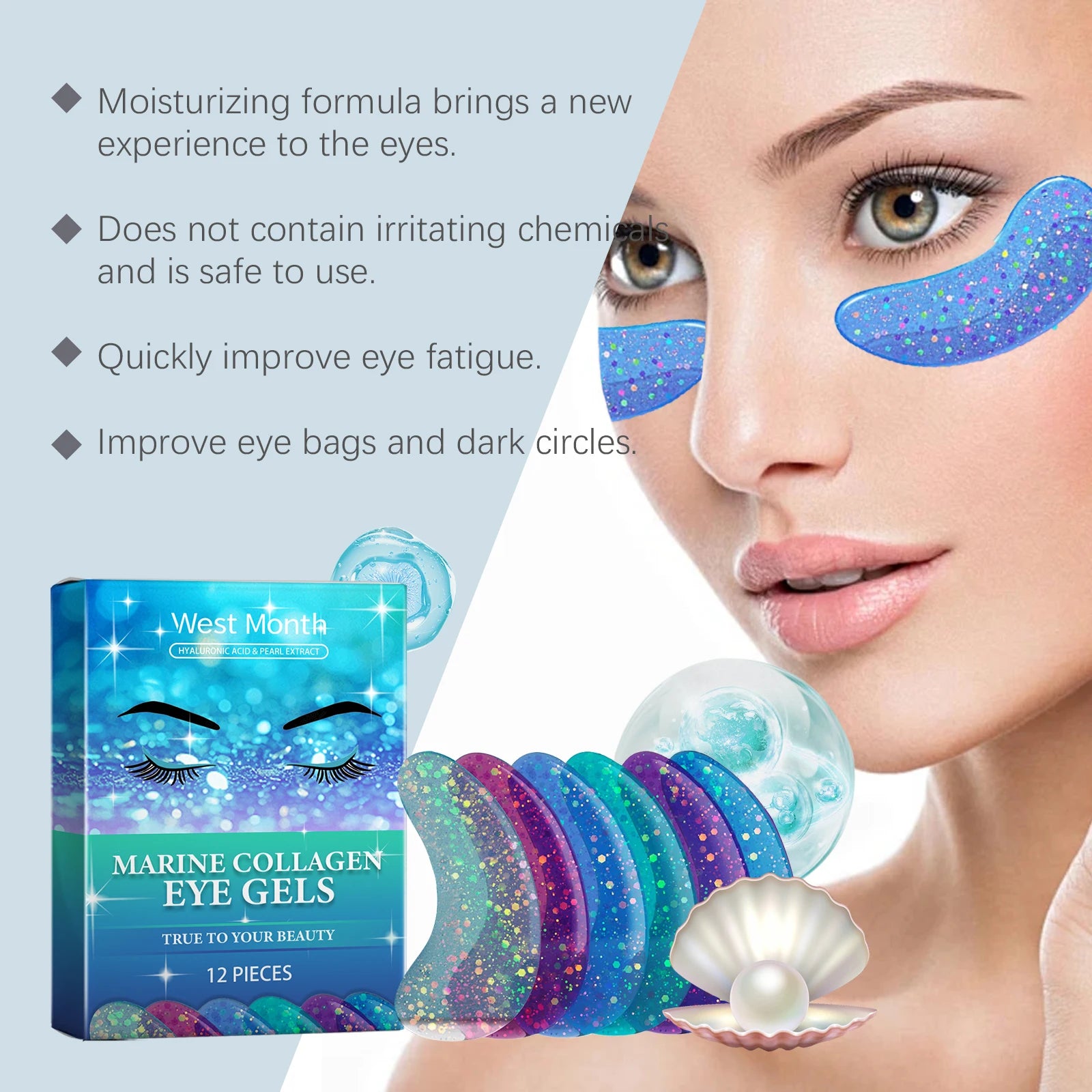Fine Wrinkle Collagen Firming Eye Mask Anti-Dark Circles Nourishes Eye Bags Reduces Fine Line Repairs Lift Moisturizes Eye mask Oasis Select