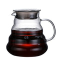360/600/800ml Heat Resistant Coffee Pot Clear Glass Kettle Sharing Pot with Lids, Pour Over Coffee Espresso Maker Accessories Oasis Select 800ML