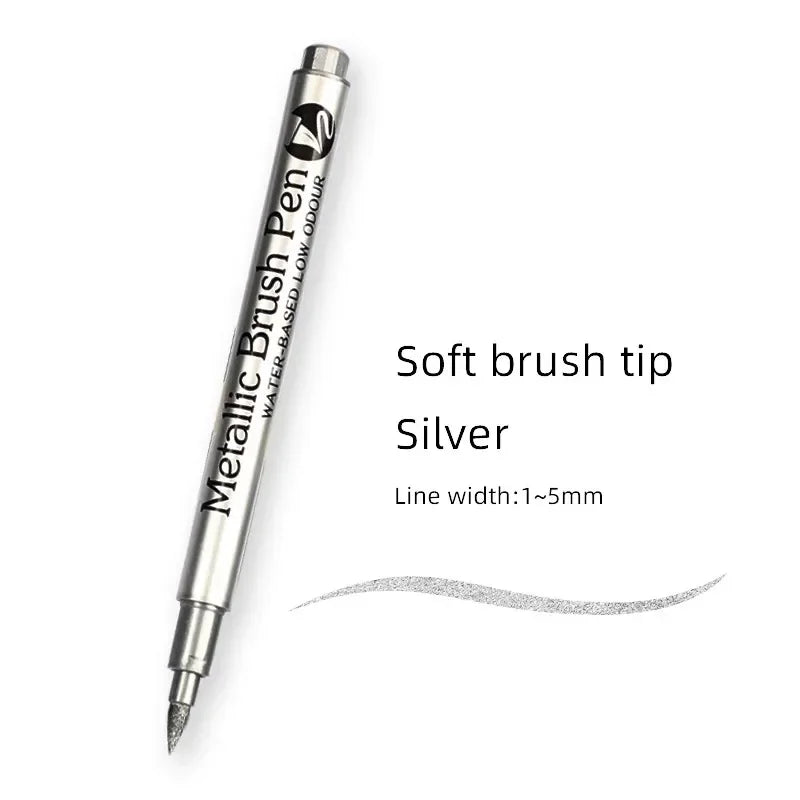 Metallic waterproof permanent marker pens for DIY epoxy resin mold gold silver color drawing supplies craft marker pen Oasis Select Hard nib Gold 1Pcs