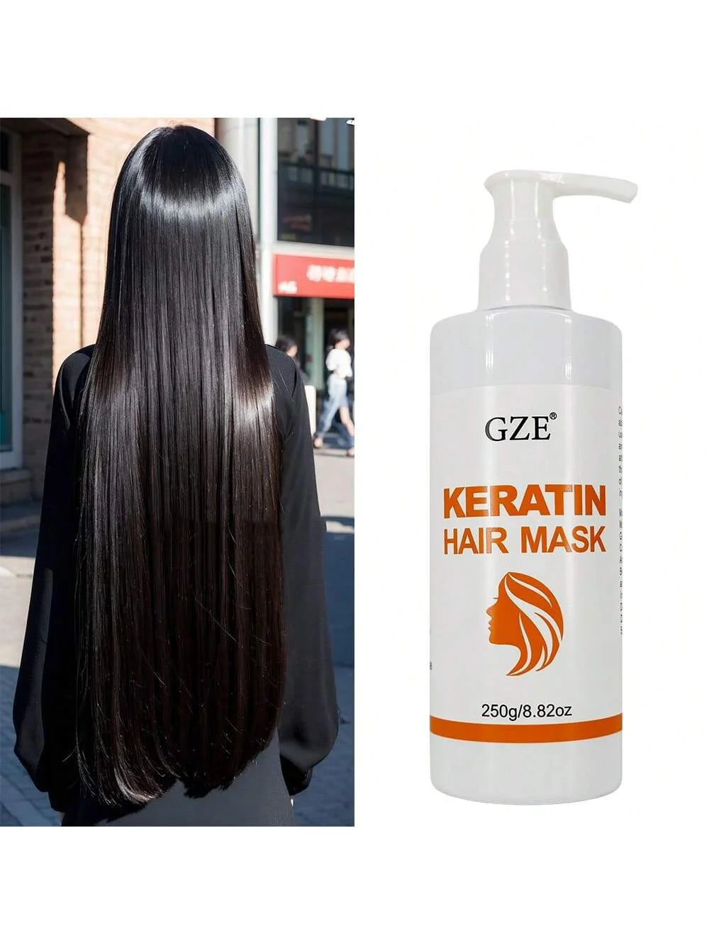 GZE Keratin Hair Mask – Frizz Control, Hydration & Heat Protection