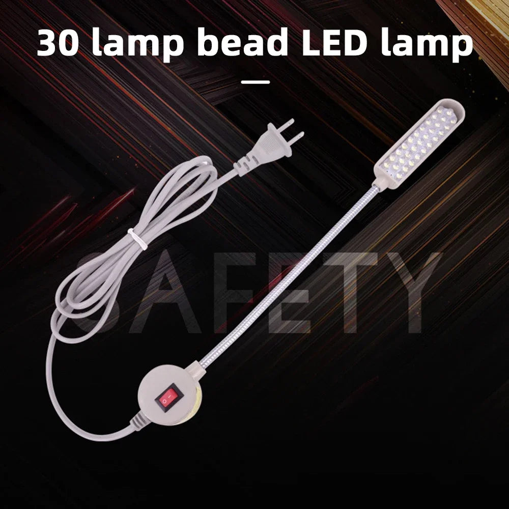 30 LED Industrial Sewing Machine Lighting Lamp Clothing Machine Accessories Work Light 360° Flexible Gooseneck Industrial Lights Oasis Select