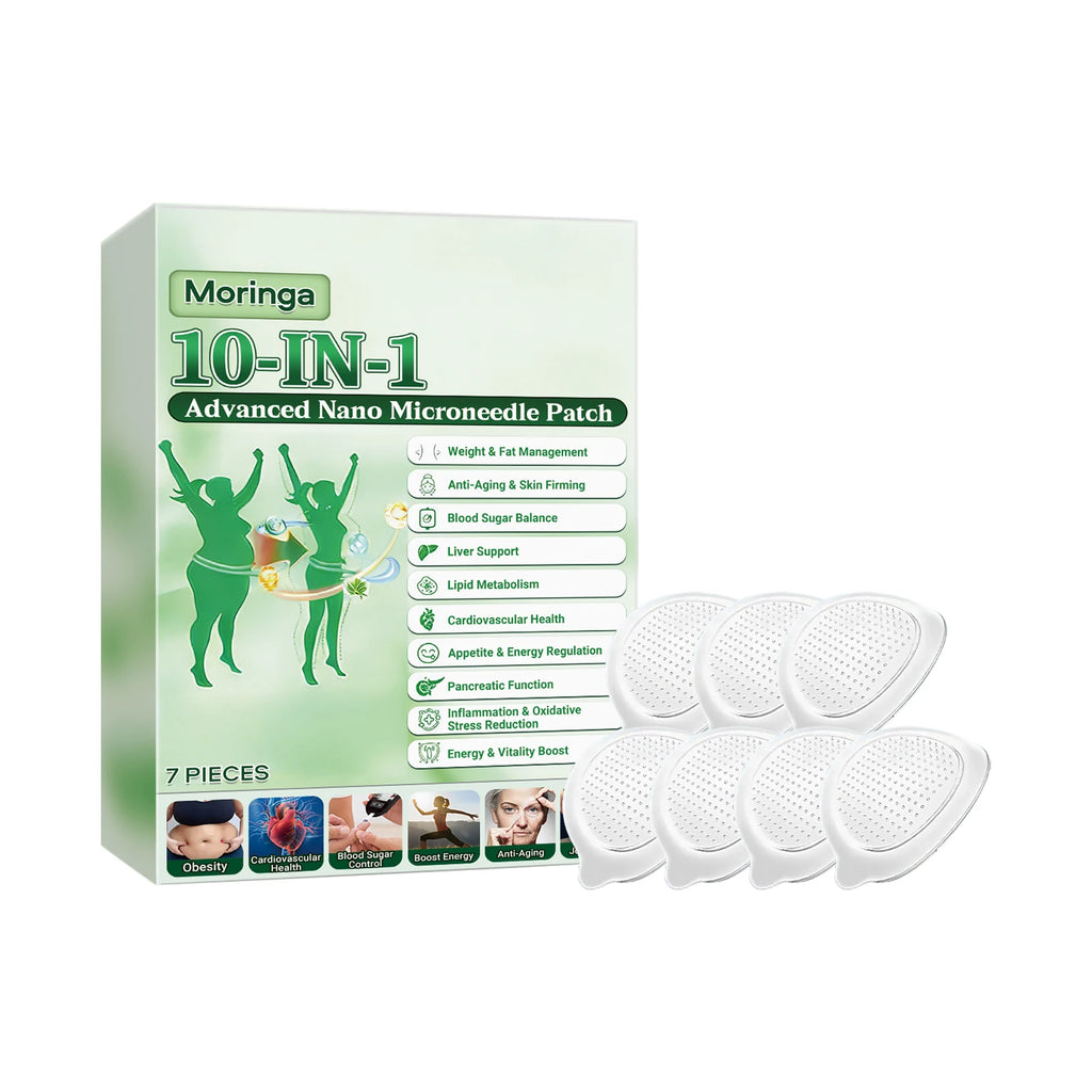 Moringa Nano Microneedle Patch – Deep Hydrating Skin Care 7pcs Hydrating Skin Patch Oasis Select 1boxed