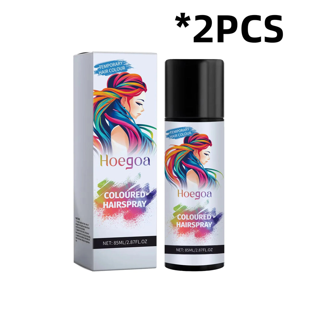 HOEGOA Black Hair Dye Spray – Instant Color & Frizz Control 85ml