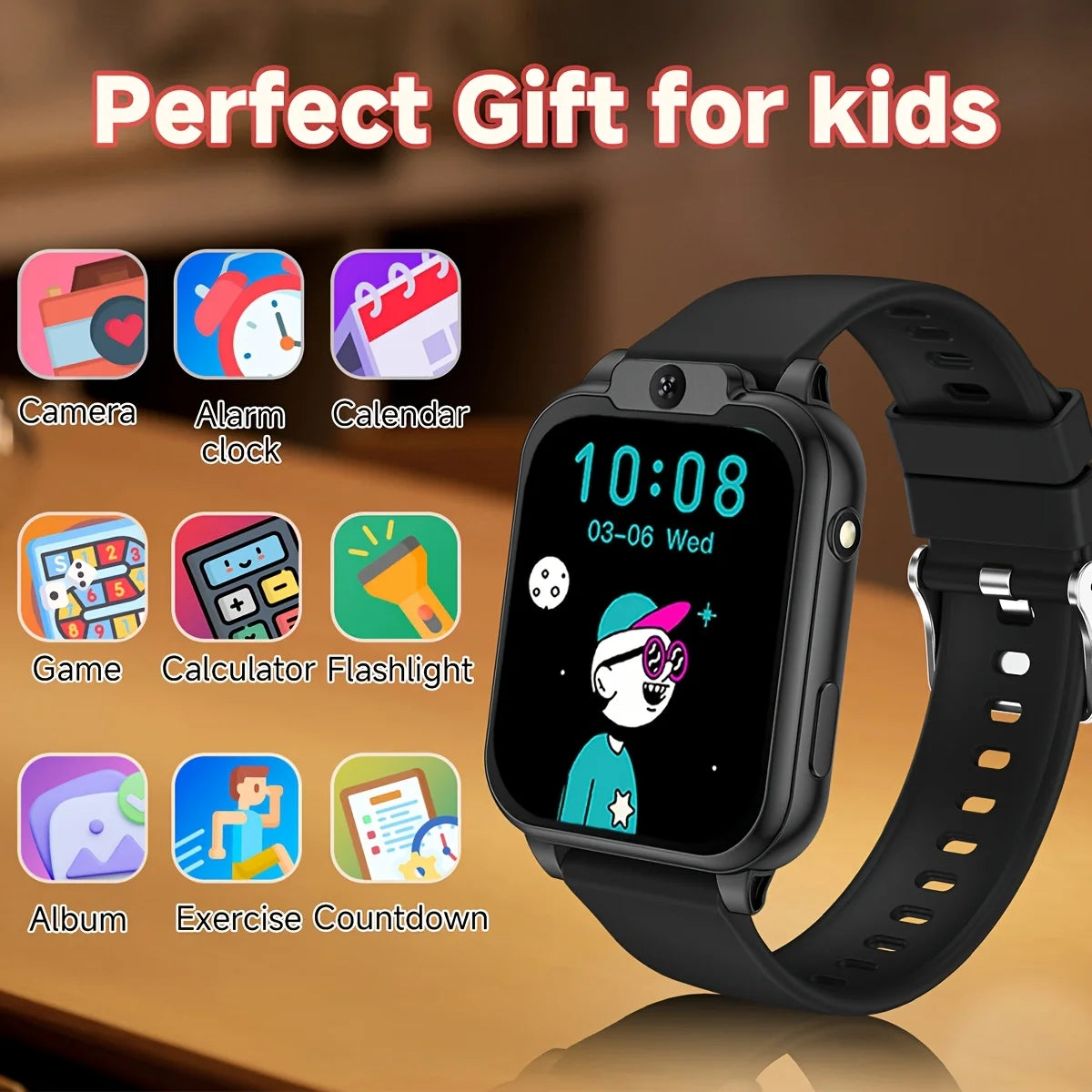 Kids' Smart Watch – 18 Games, Pedometer & LED Flashlight