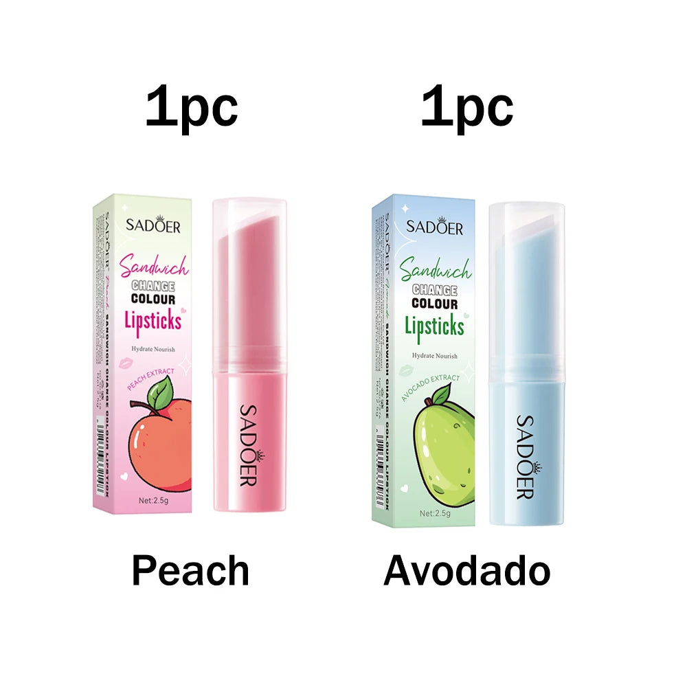 Honey Peach Color-Changing Moisturizing Lip Balm 2.5g Color-Changing Lip Balm Oasis Select Peach Avocado 2.5g