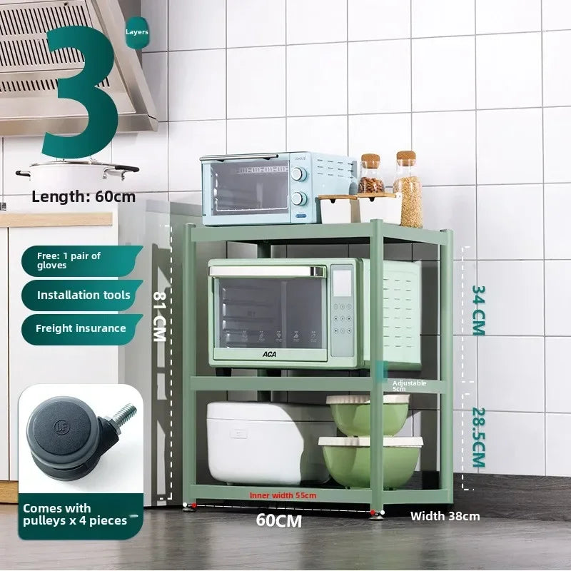 Multi-functional Kitchen Storage Rack Floor-to-ceiling Multi-layer