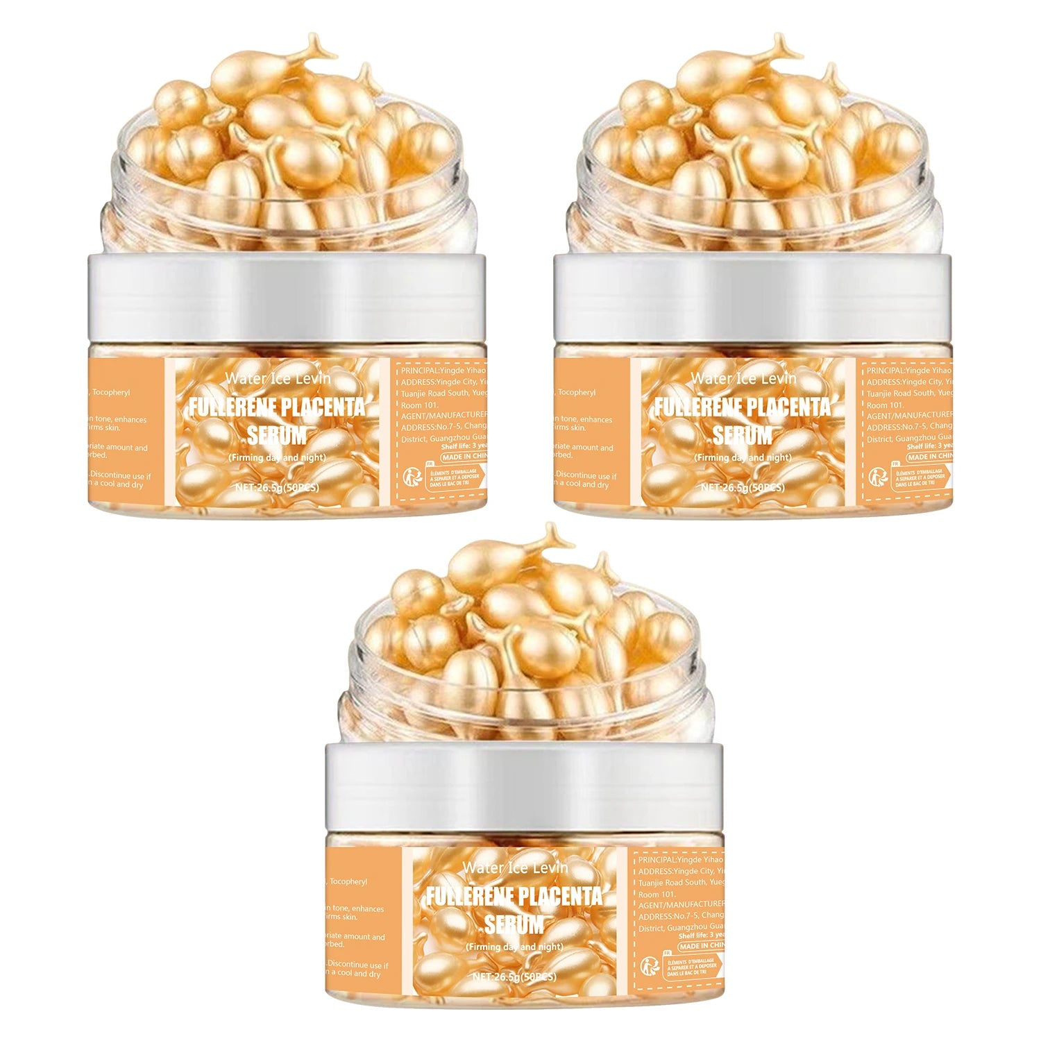 50 Fullerene Essence Capsules Collagen Capsules Facial Care Essence Anti-Wrinkle Anti-Acne Firming Whitening Hyaluronic Acid Essence Skin Care New Model Oasis Select 3Pcs