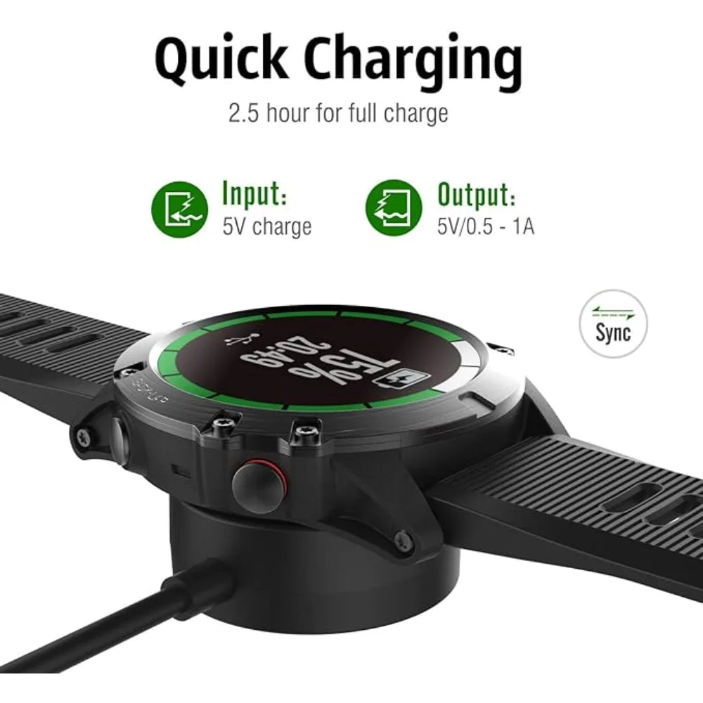 Garmin Smartwatch USB Charger – Forerunner, Fenix & Vivoactive Smartwatch Charger Oasis Select