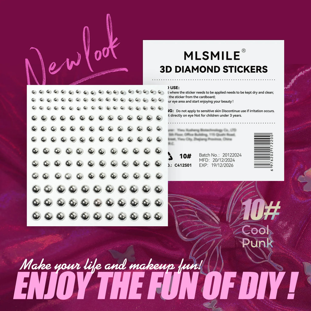 MLSMILE 3D Laser Face Stickers – Eye Makeup Temporary Tattoos