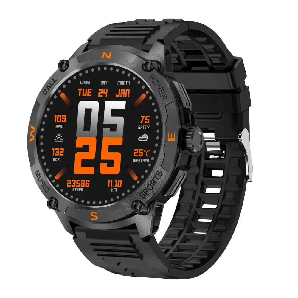 Outdoor Deep Waterproof Smartwatch GPS Sports Smart Watches Men Blue Tooth Call Sports AMOLED Screen Heart Rate Health Detection Oasis Select BKBKS