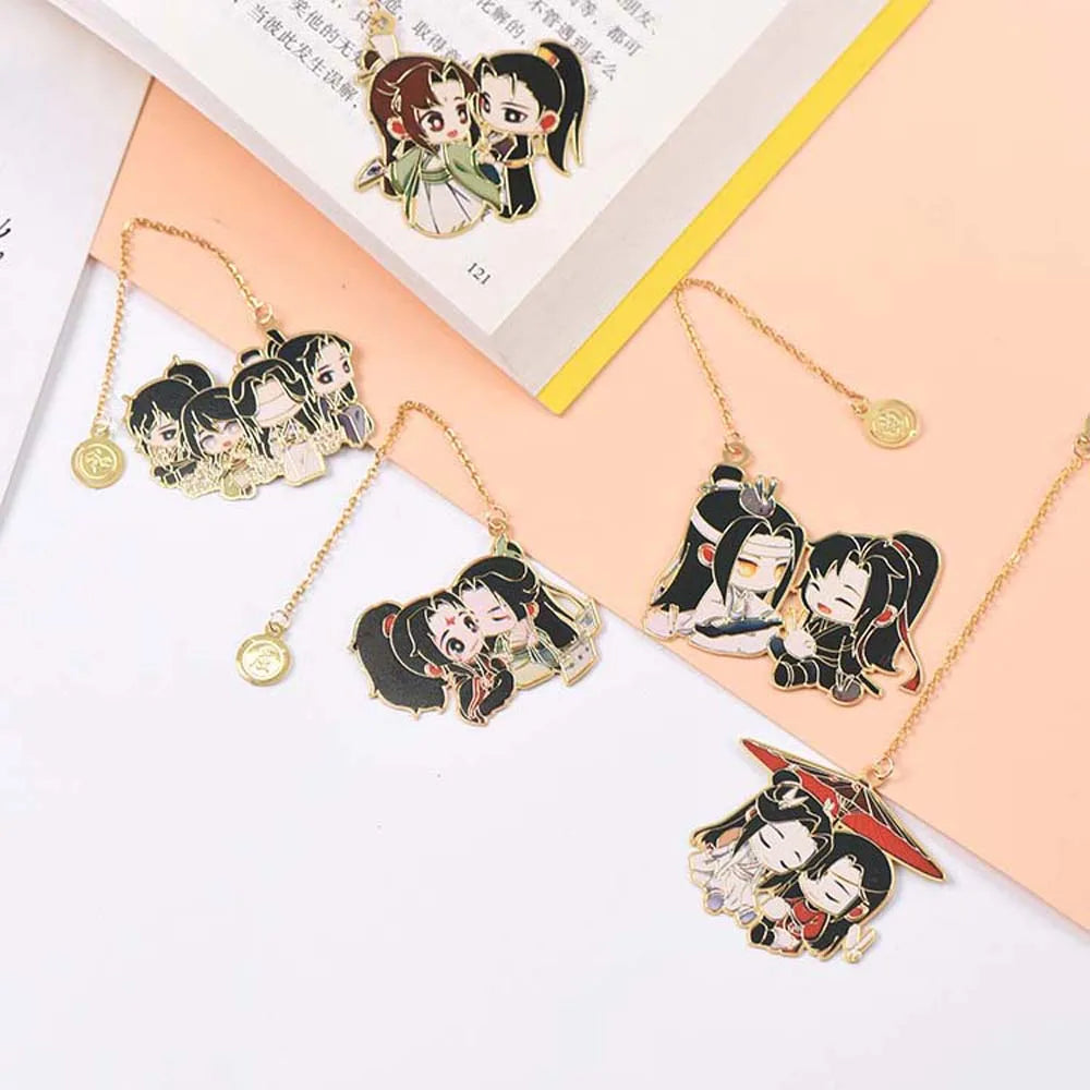 Grandmaster of Demonic Cultivation Mo Dao Zu Shi Metal Bookmark Wei Wuxian Lan Wangji Figure Bookmark Stationery School Supplies Oasis Select