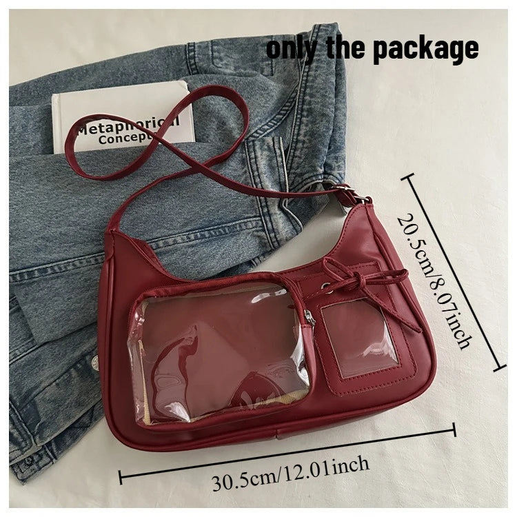 Korean Instagram Cartoon Doll Pain Bag Female High Beauty Design Sense Single Shoulder Cross Shoulder Backpack Oasis Select Red