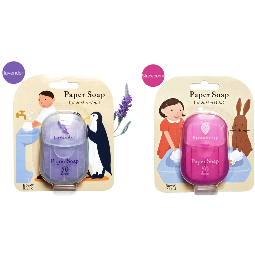 Portable Paper Soap Tablets – 50 Disposable Travel Soap Sheets Travel Soap Tablets Oasis Select Lavender Strawberry 50pcs