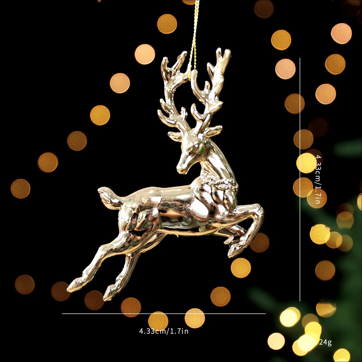 Gold Christmas Tree Ornaments – Angel, Snowflake & Butterfly