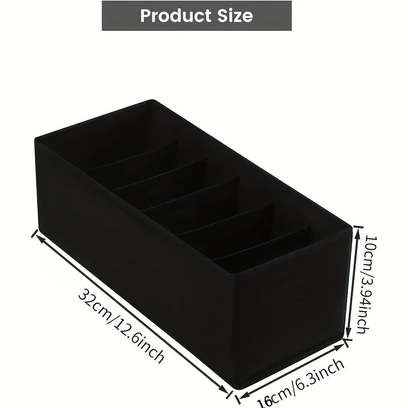 3-Pack Black Fabric Belt& Tie Organizer, Closet Organization Drawer Storage, Foldable Non-Woven Holder for Dresser Oasis Select