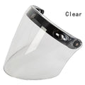 1Pcs 3-Snap Helmet for Peak Lens for Sun Shade Shield Wear Resistant for 3/4 Motorcycle Open Face Helmet Visor Oasis Select Clear