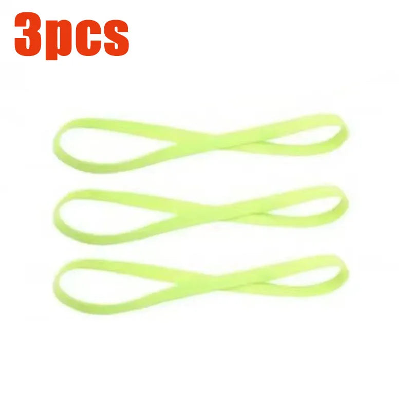6/3Pieces Solid Thick Non-Slip Elastic Sports Outdoor Headbands Hair Headbands Exercise Hair Bands Sweatbands for Women for Men Oasis Select 3pcs yellow