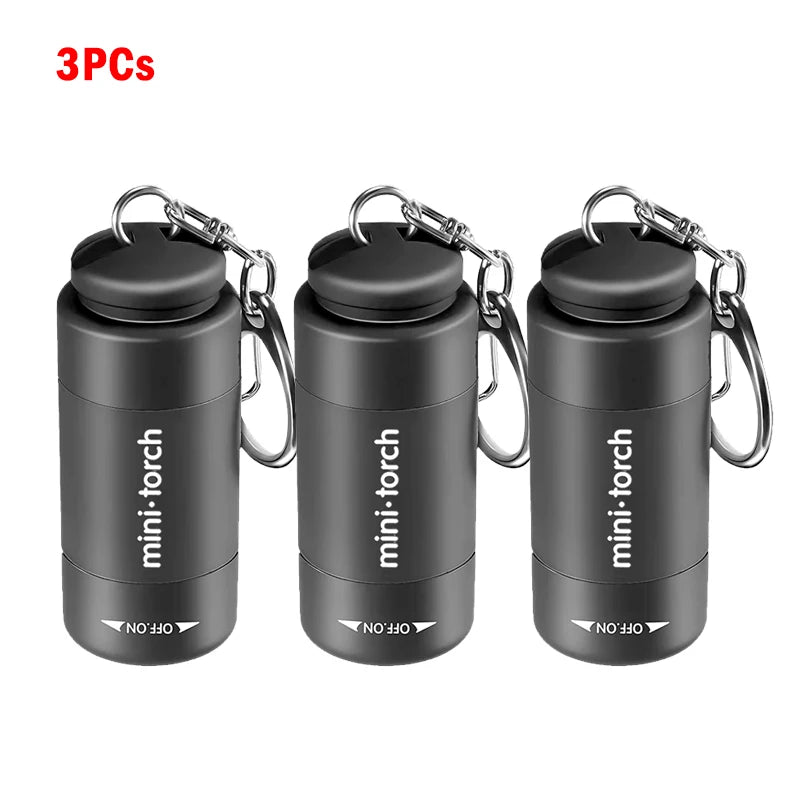 USB Rechargeable Mini LED Keychain Flashlight – Waterproof