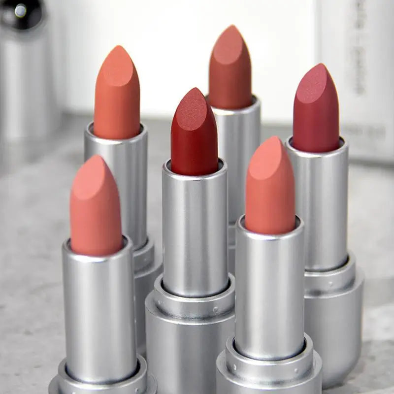 Waterproof Nude Matte Lipstick Non-stick Velvet Lips Liner Pencil Woman Makeup Velvet Rose Red Brown Lip Nude Lasting Lipstick Oasis Select