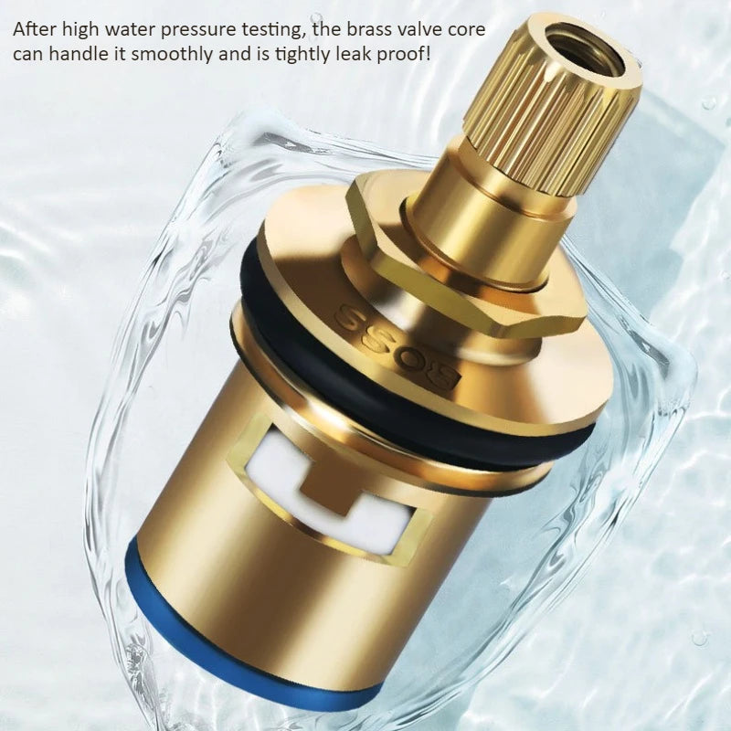 Straight Through Valve Copper Water Pipe Switch Tap with 4-point Female and Male Threads Water Faucet Toilet Stop Oasis Select