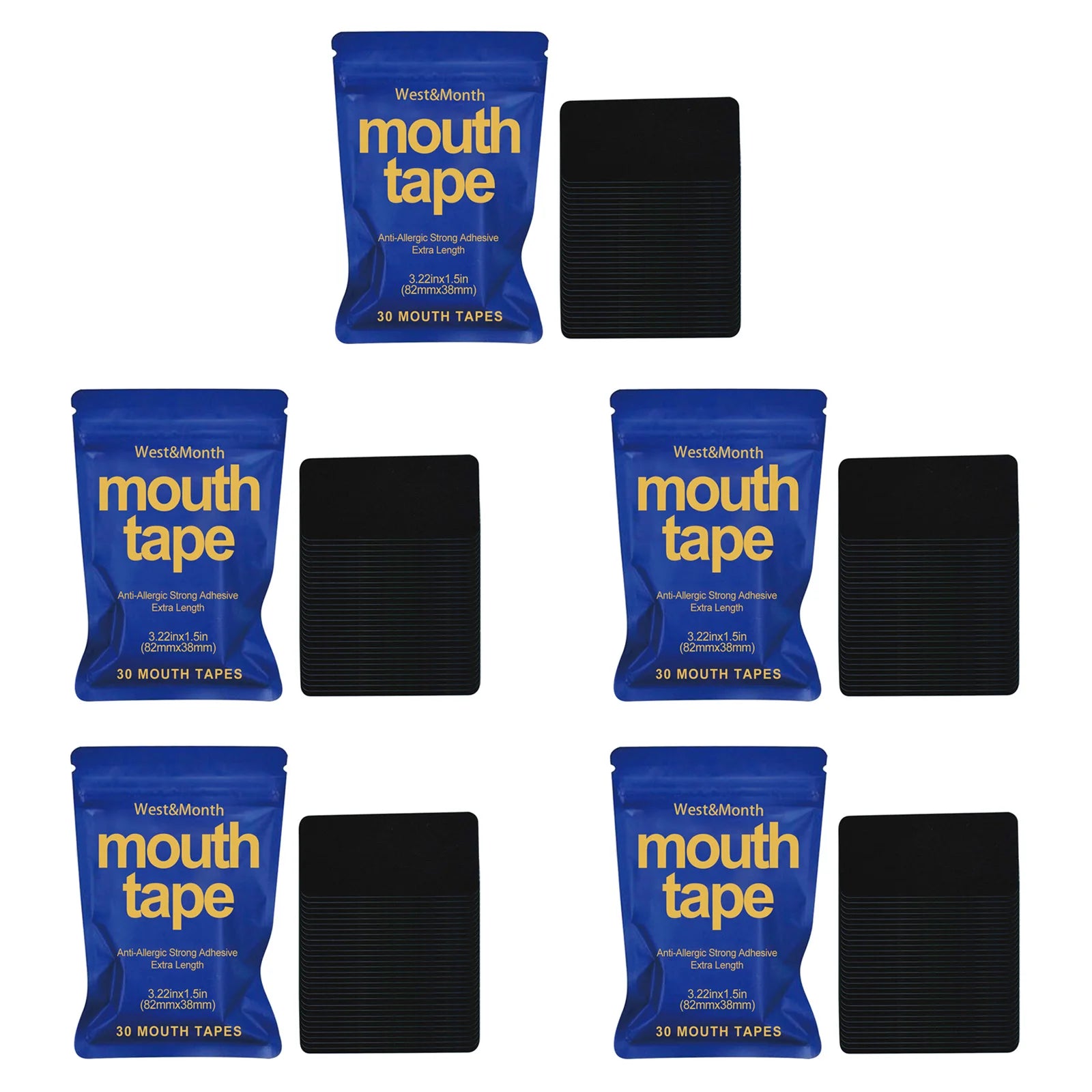 Anti Snoring Mouth Tape Breathing Correction Sleeping Keep Mouth Close Stop Snoring Aid Reduce Dry Mouth Promote Nose Breathing Oasis Select 5 x 30pcs Boxed