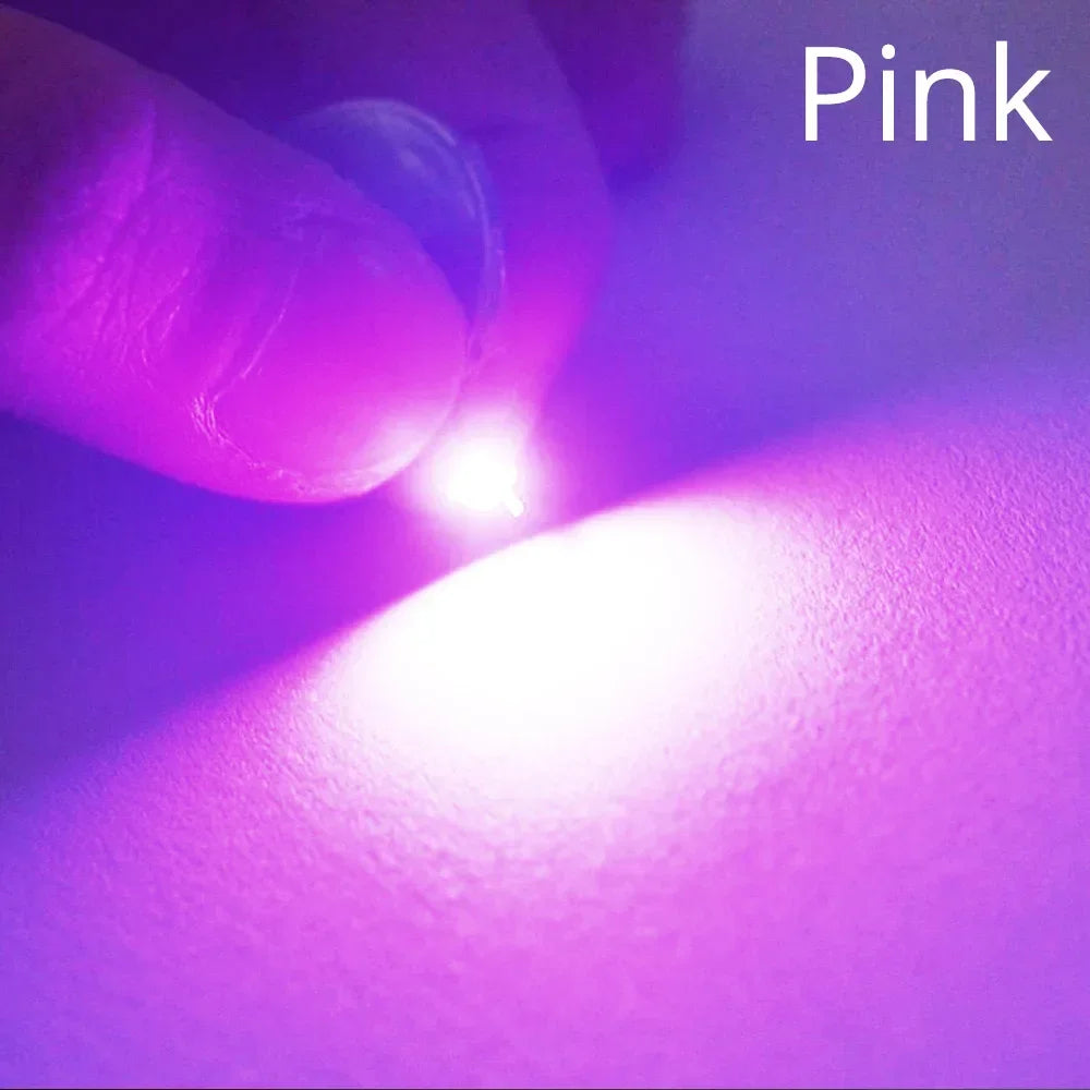 100pcs 1206 SMD LED Chip Beads – 9 Colors, Super Bright DIY