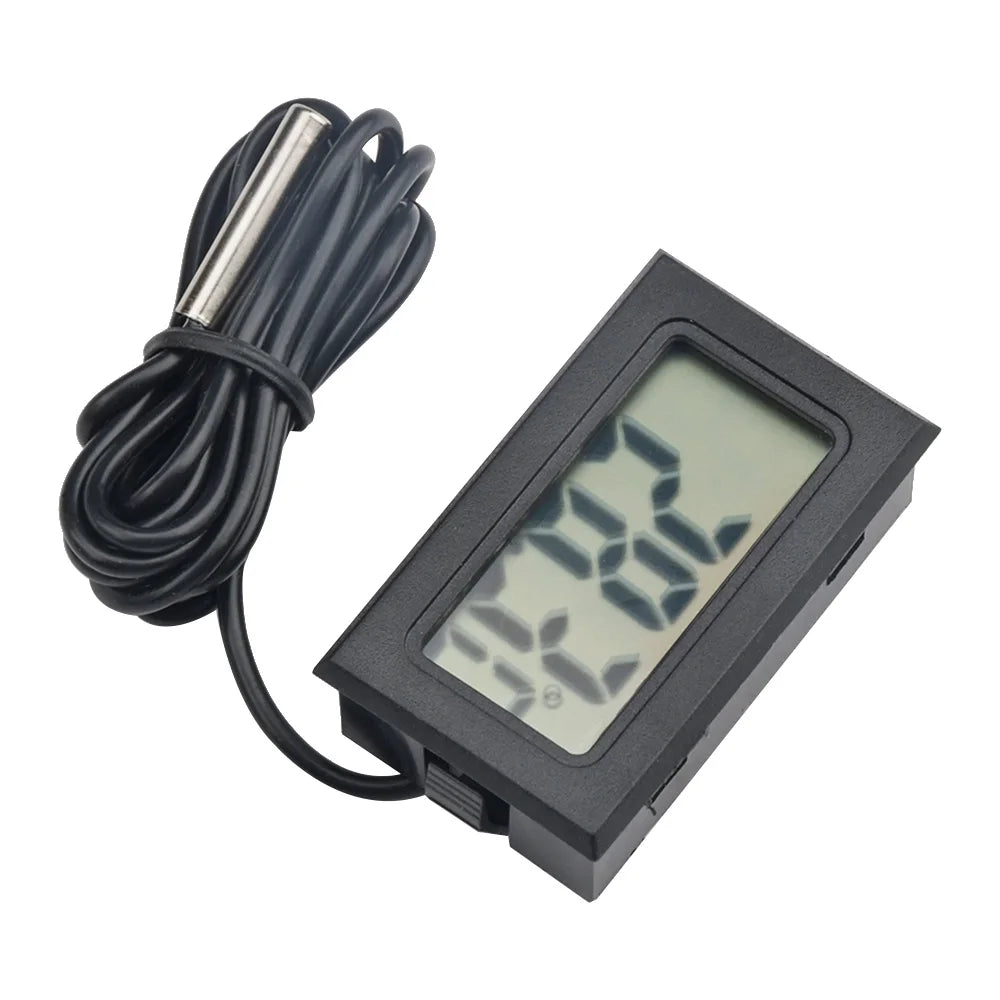 FY-10 LCD Digital Thermometer Aquarium Car Water Bath Temperature Tester Detector Monitor Embedded 1M Temperature Senor Cable Oasis Select