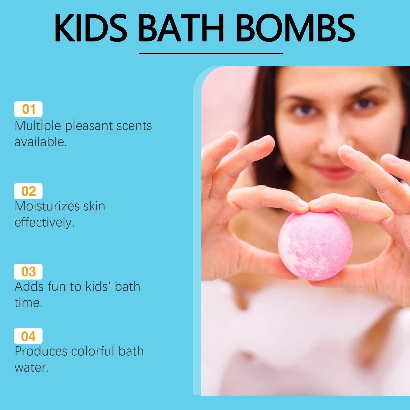 Kids Colorful Bubble Bath Balls Set 6Pcs Boxed Moisturizing Skin Care Relaxing Shower Time For Kid Natural Fizzy Spa Bath Balls Oasis Select