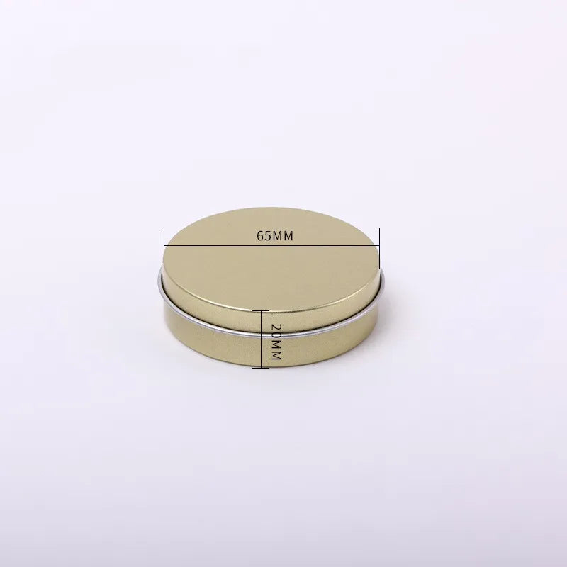 Round Tin Box – Refillable Metal Storage Jar for DIY & Travel