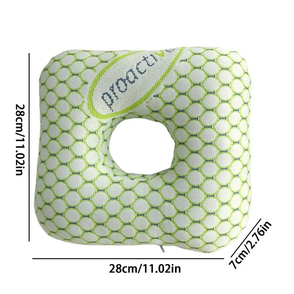 1PC Ear Piercing Pillow for Side Sleepers Breathable Ergonomic Pillow With Ear Hole Portable Comfortable Earring Pillow Oasis Select Green