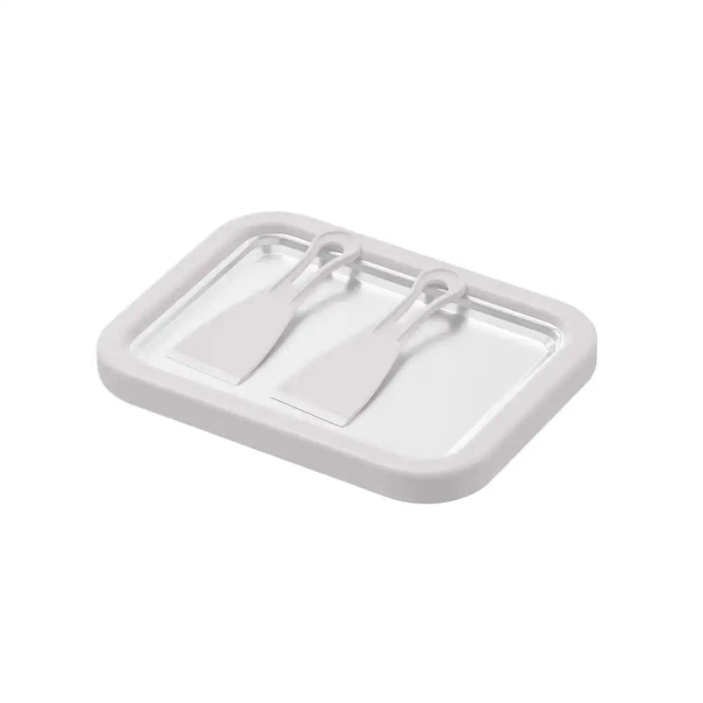 Rolled Ice Cream Maker Pan & 2 Scrapers – Stainless Steel