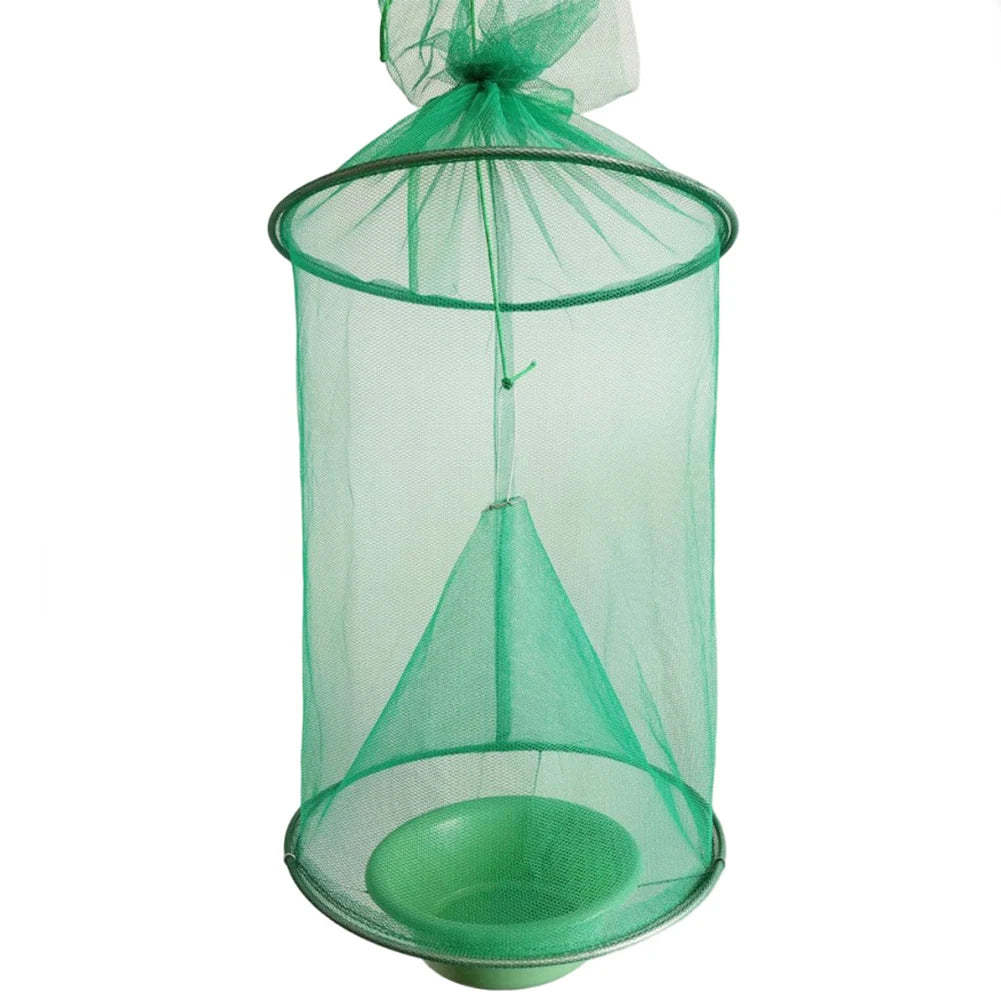 Hanging Fly Trap Cage Reusable Folding Flies Catcher Cage Practical Insect Catching Traps Pest Control Tool for Household Garden Oasis Select