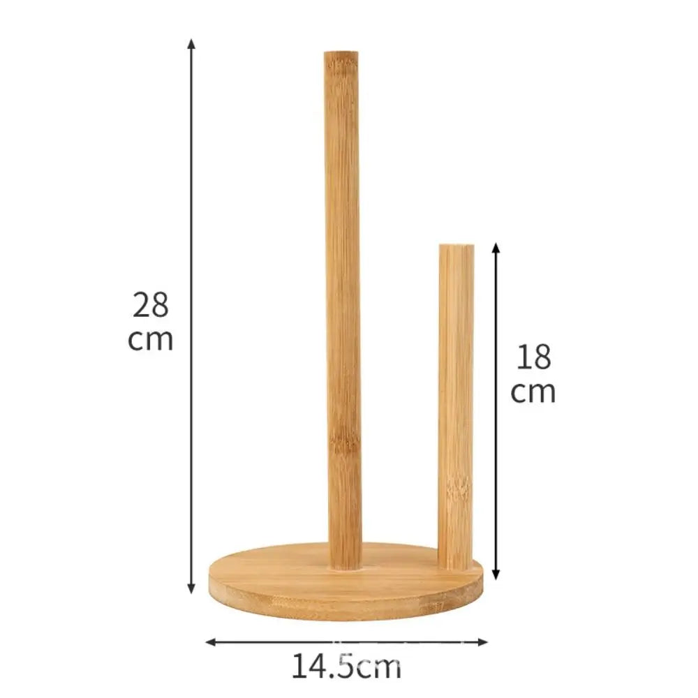Wooden Vertical Paper Towel Holder – Anti-Skid Kitchen Stand