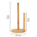 Wooden Vertical Paper Towel Holder – Anti-Skid Kitchen Stand