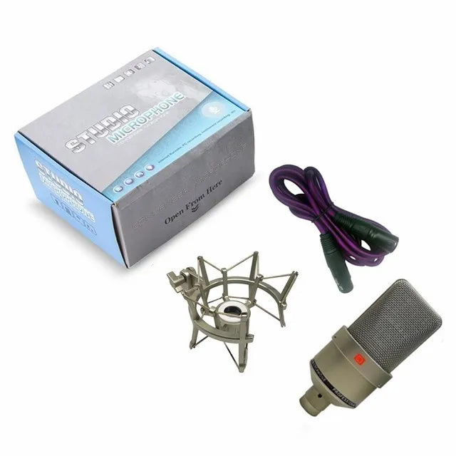 AyeBeau Studio Condenser Microphone – Wired Cardioid Mic Kit