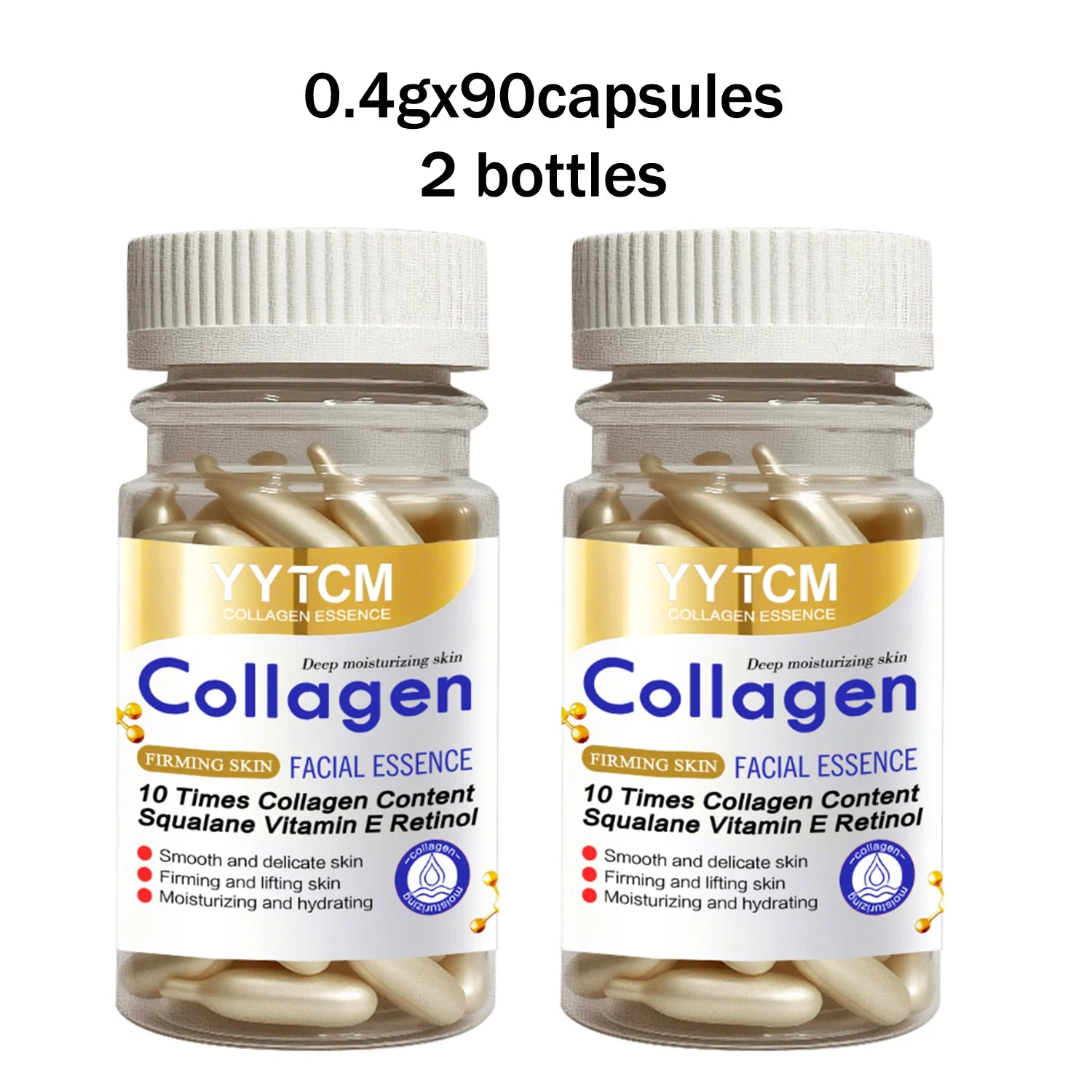 Collagen Firming Capsule Essence – Squalane, Retinol & Vitamin E Face Serum Capsules Oasis Select 2 Bottles 90 Capsules