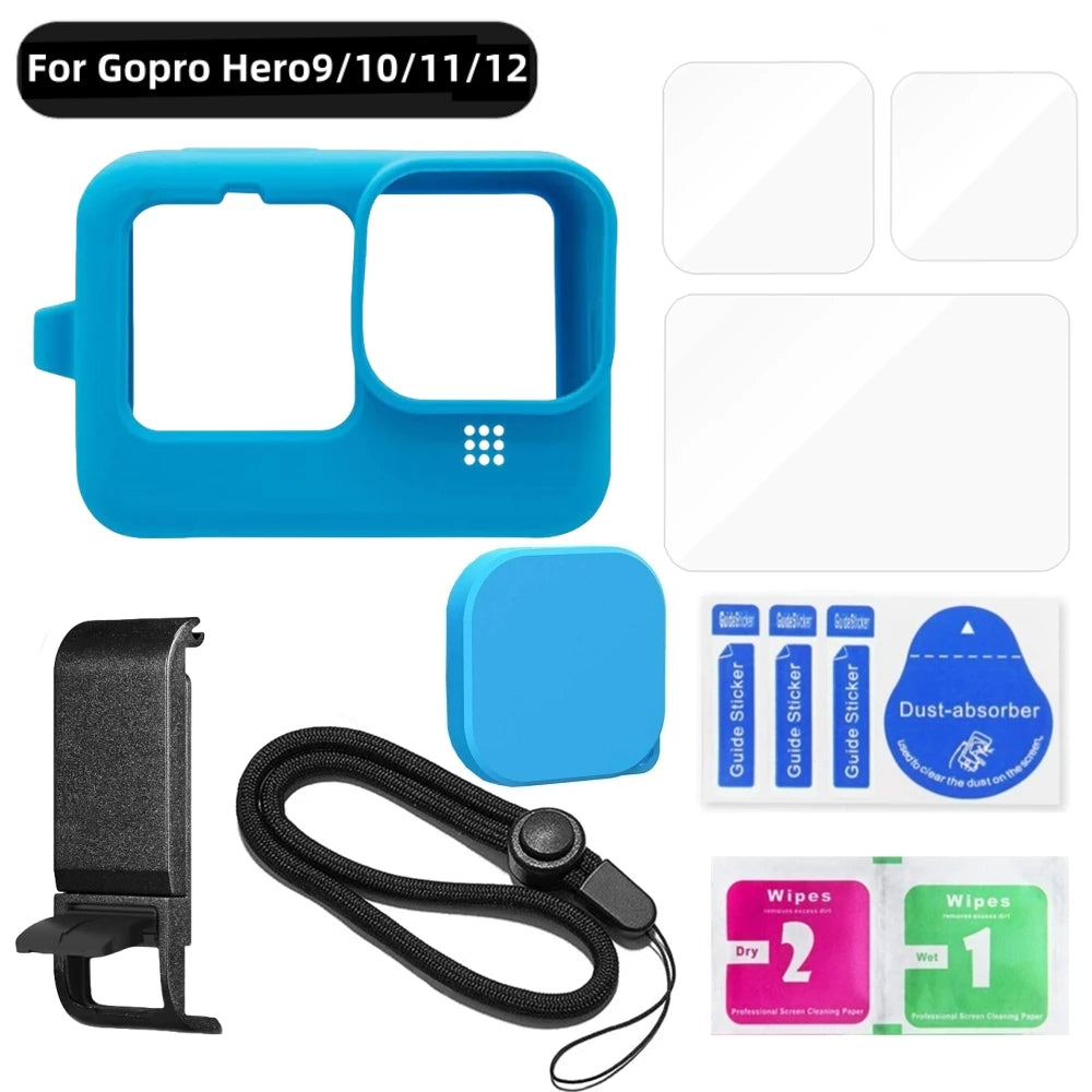 Silicone Case & Screen Protector for GoPro Hero 9 10 11 12