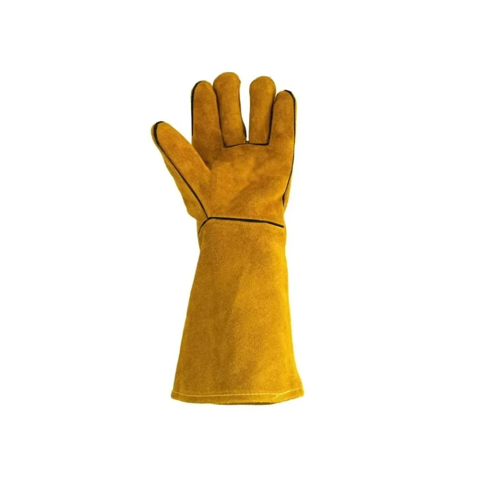 Flame-retardant Welding Work Gloves Heat-proof Metal Welding Protector Yellow Gloves Soldering Welding Gloves Tools Oasis Select