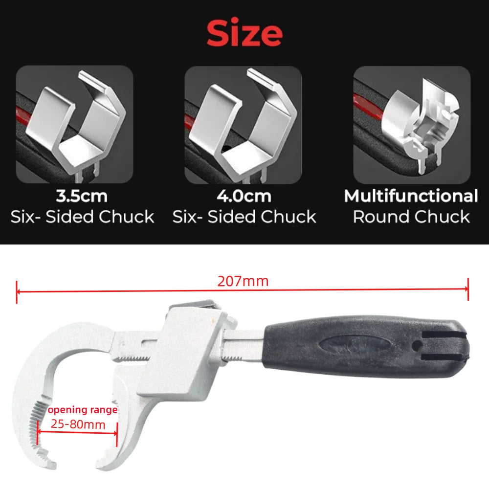 SLADE Adjustable Double-Ended Bath Wrench | Aluminium Alloy Adjustable Bath Wrench Oasis Select