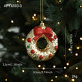 Gold & Red Cartoon Christmas Tree Hanging Ornament