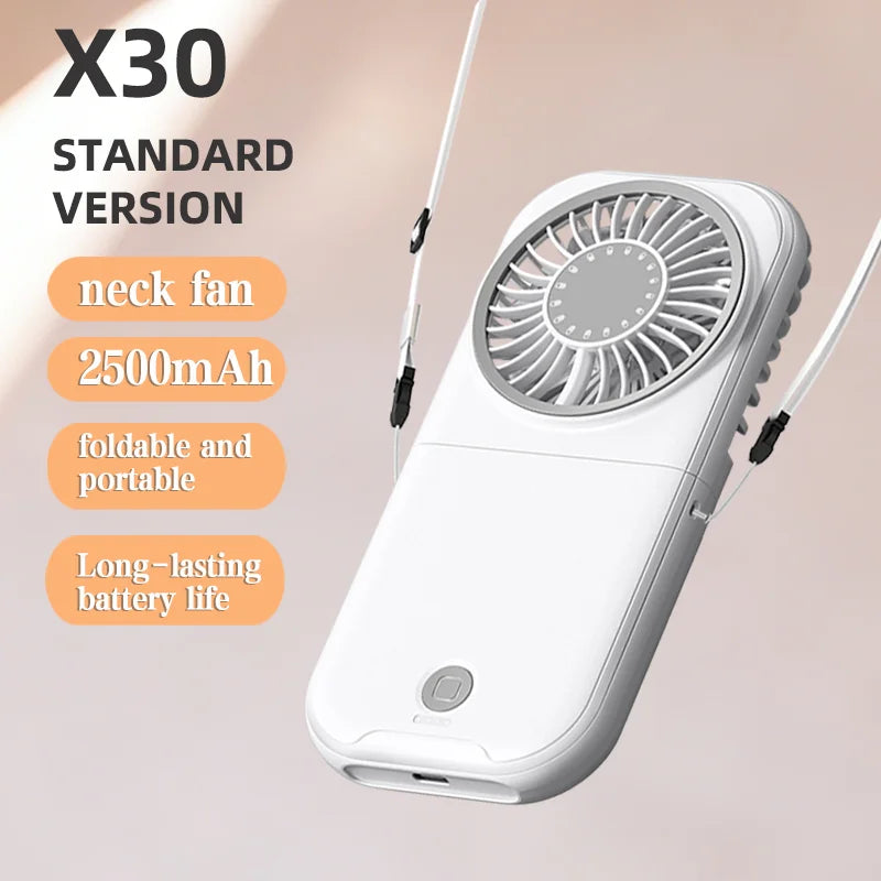 7-Blade Turbo 4 Speed Portable Foldable Handheld Brushless Motor Fan Quiet Rechargeable Mini Desk Fan for Travel Home Office Oasis Select WHITE