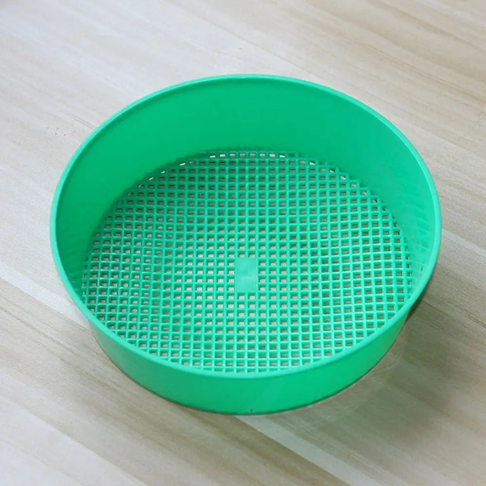 Gardening Tool Green Garden Sieve Plastic Portable Seedling Tool Washable Soil Sieve Home Planting Oasis Select