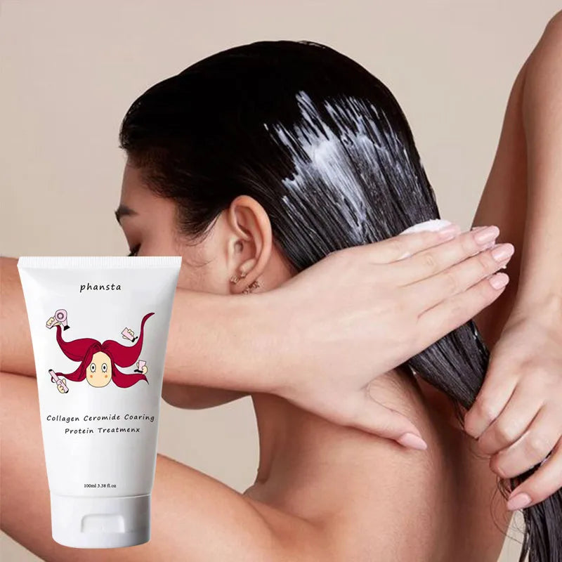 Collagen Hair Mask Coaring Protein Treatmenx Head & Shoulder Shampoo Conditioner Repair Dry Fizzy Thin Hair Mask Hair Supplies Oasis Select