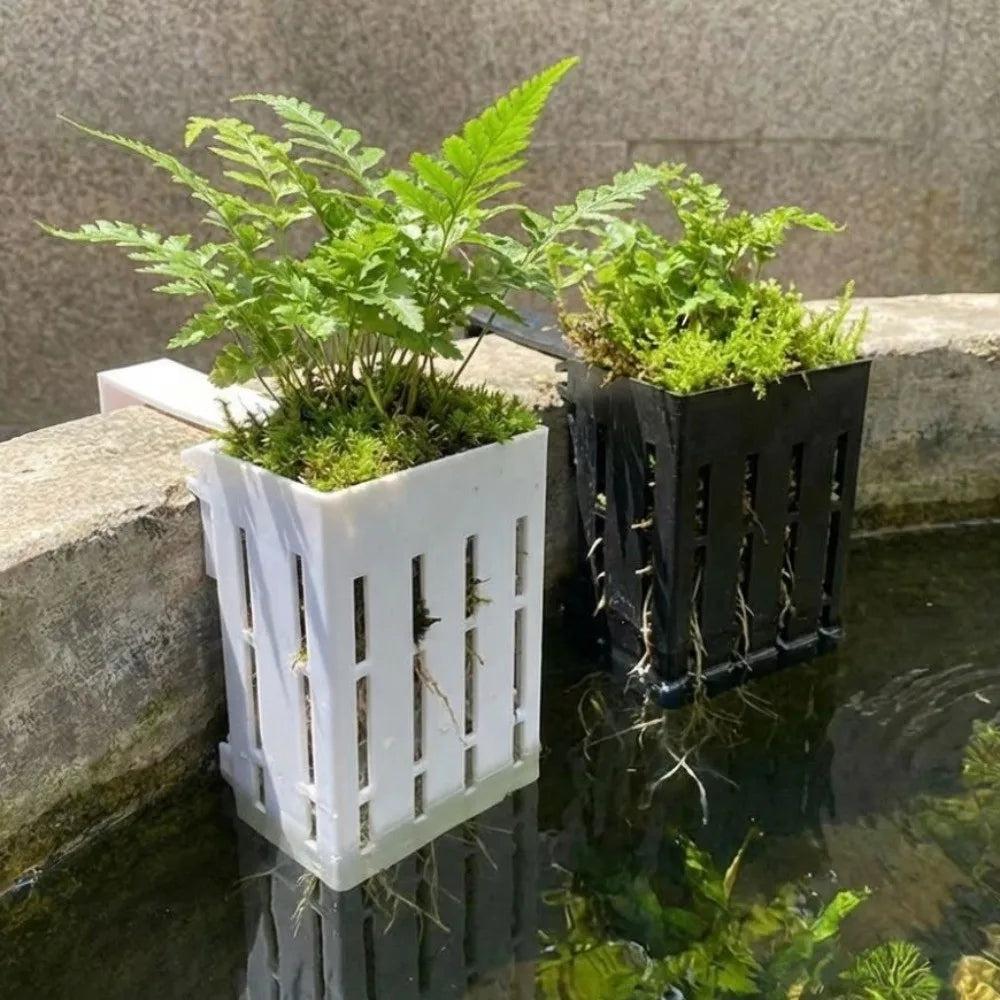 Wall-Mounted Aquarium Plant Basket | Aquatic Tank Planter 3-Pack